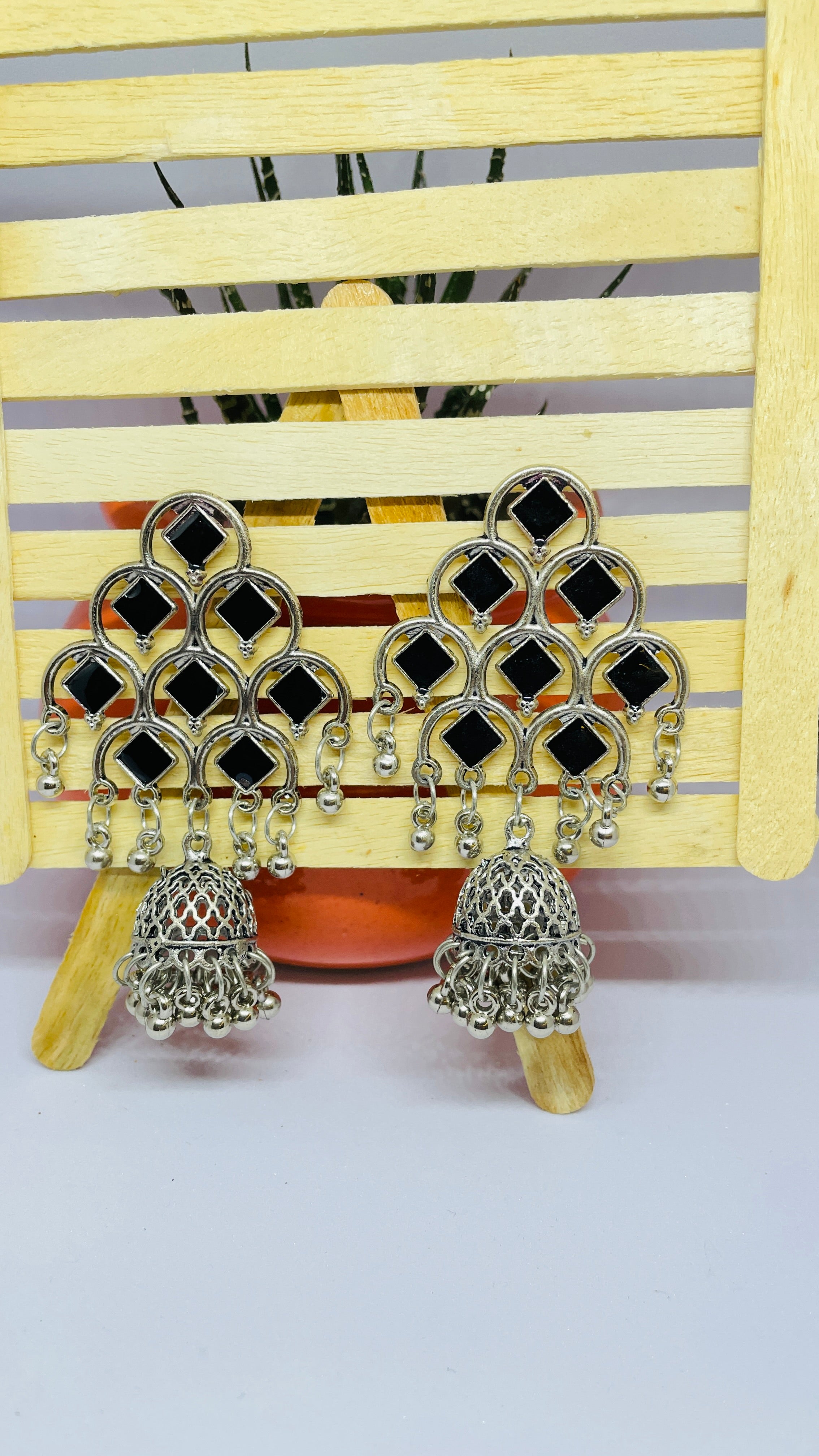 Meena work Jhumkas
