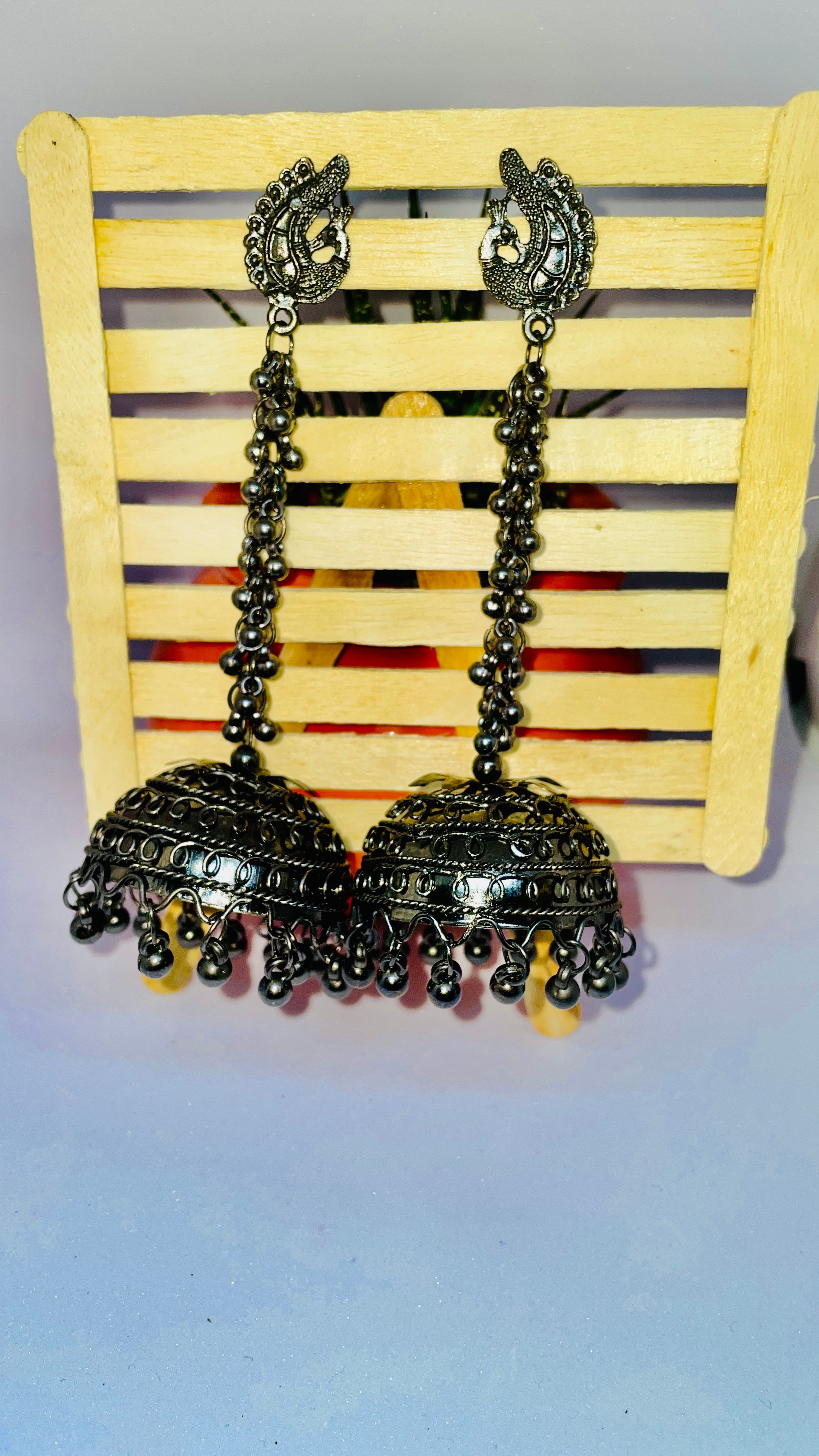 Oxidised Black Jhumka