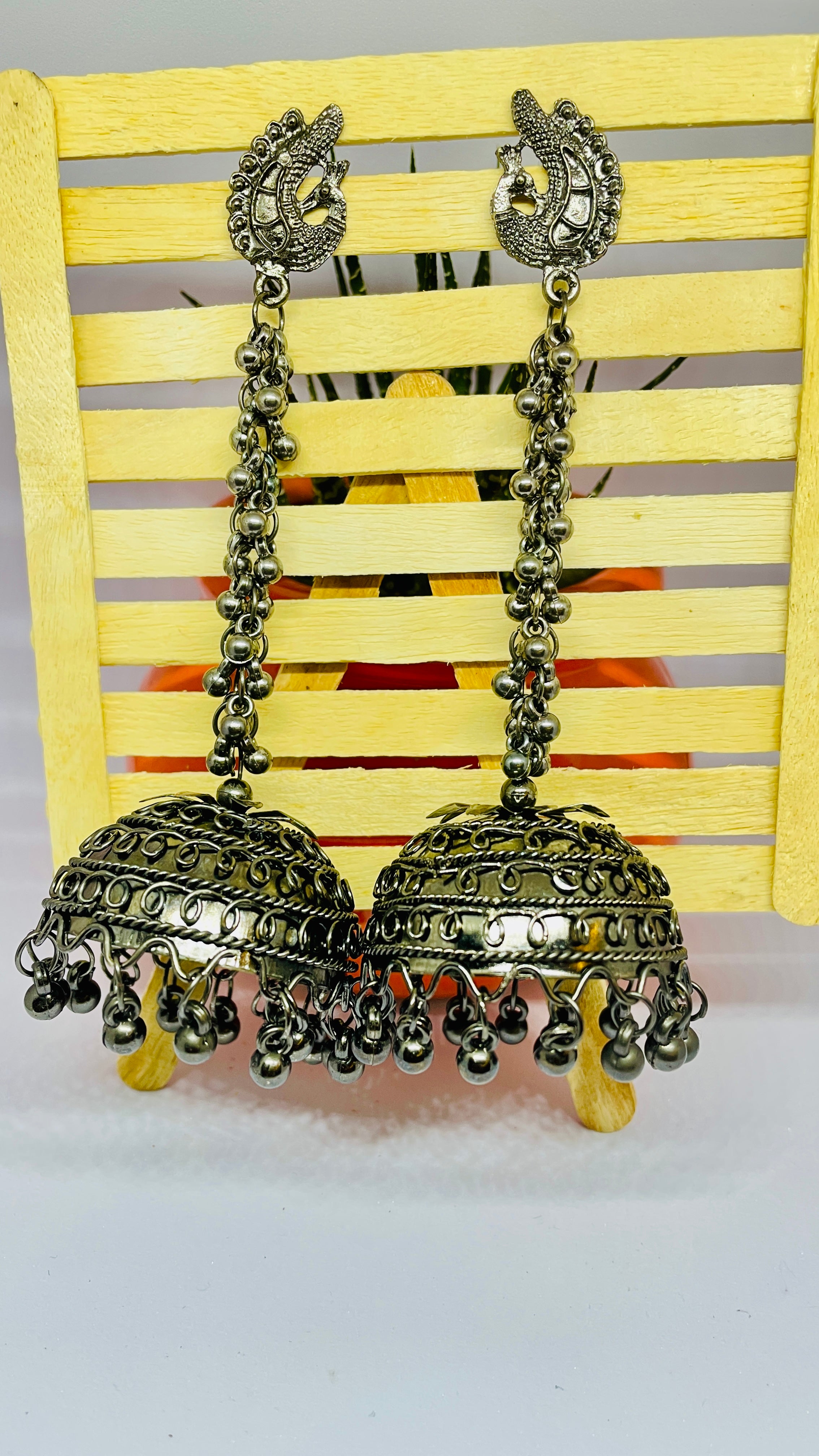 Oxidised Black Jhumka