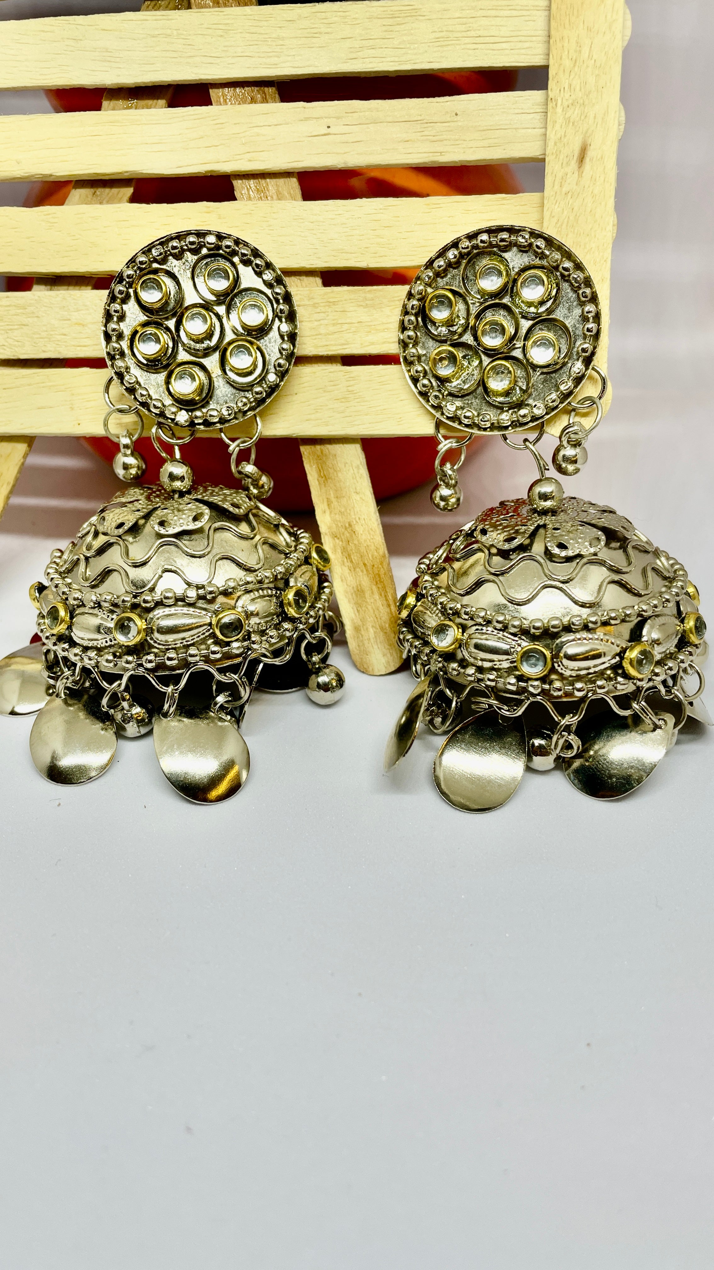 Big Kundan Jhumkas
