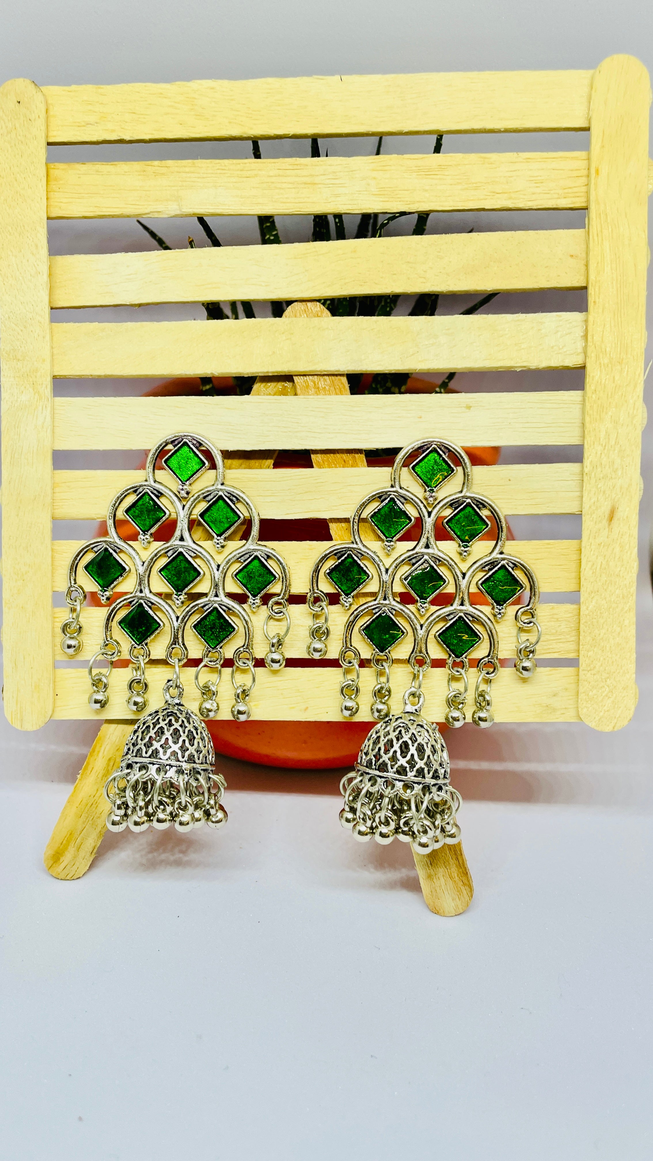 Meena work Jhumkas