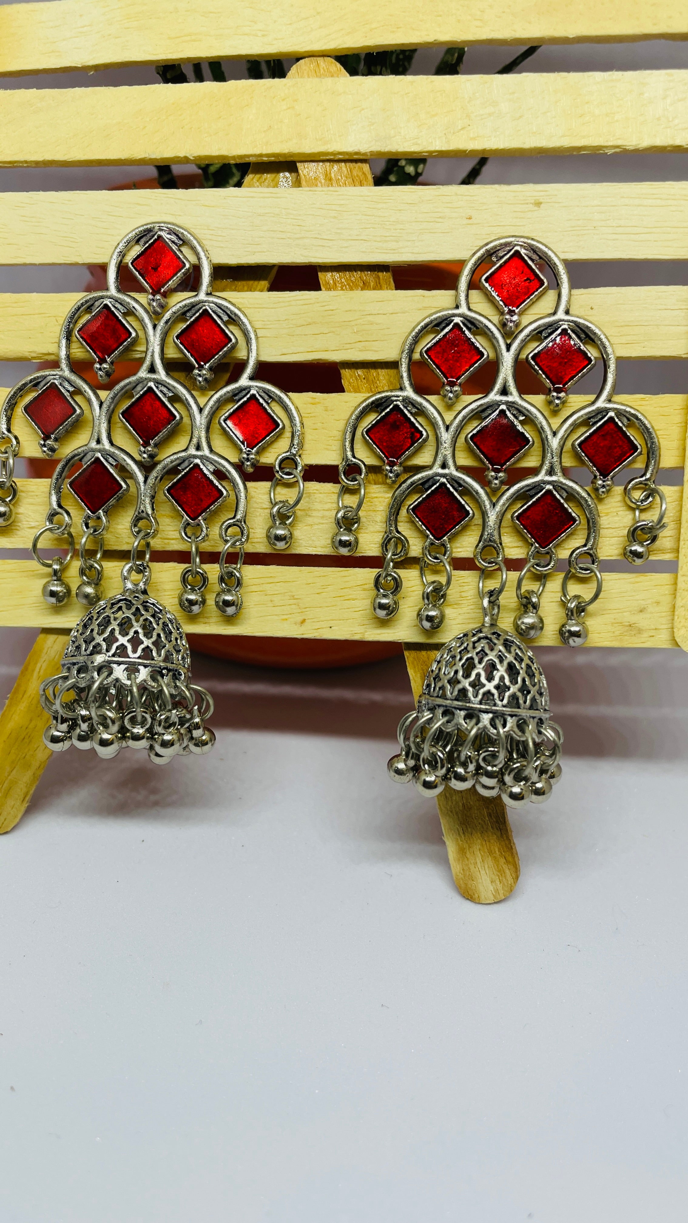 Meena work Jhumkas